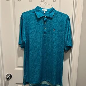 Men's Blue Polo Shirt Peter Millar size medium